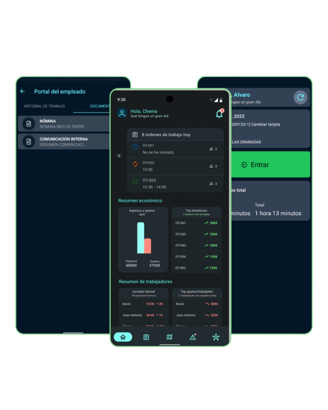 App móvil en campo